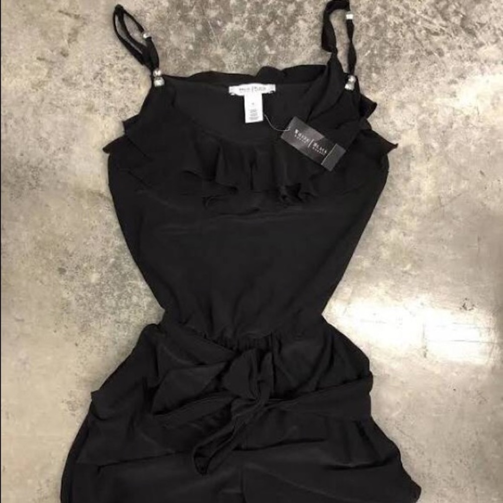 White House Black Market womens black romper